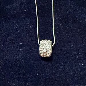 Cookie Lee Silver Crystal Necklace